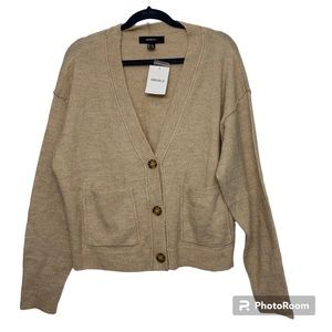 Forever21 Long Sleeve Cardigan Sweater in Oatmeal Size 1x NWT